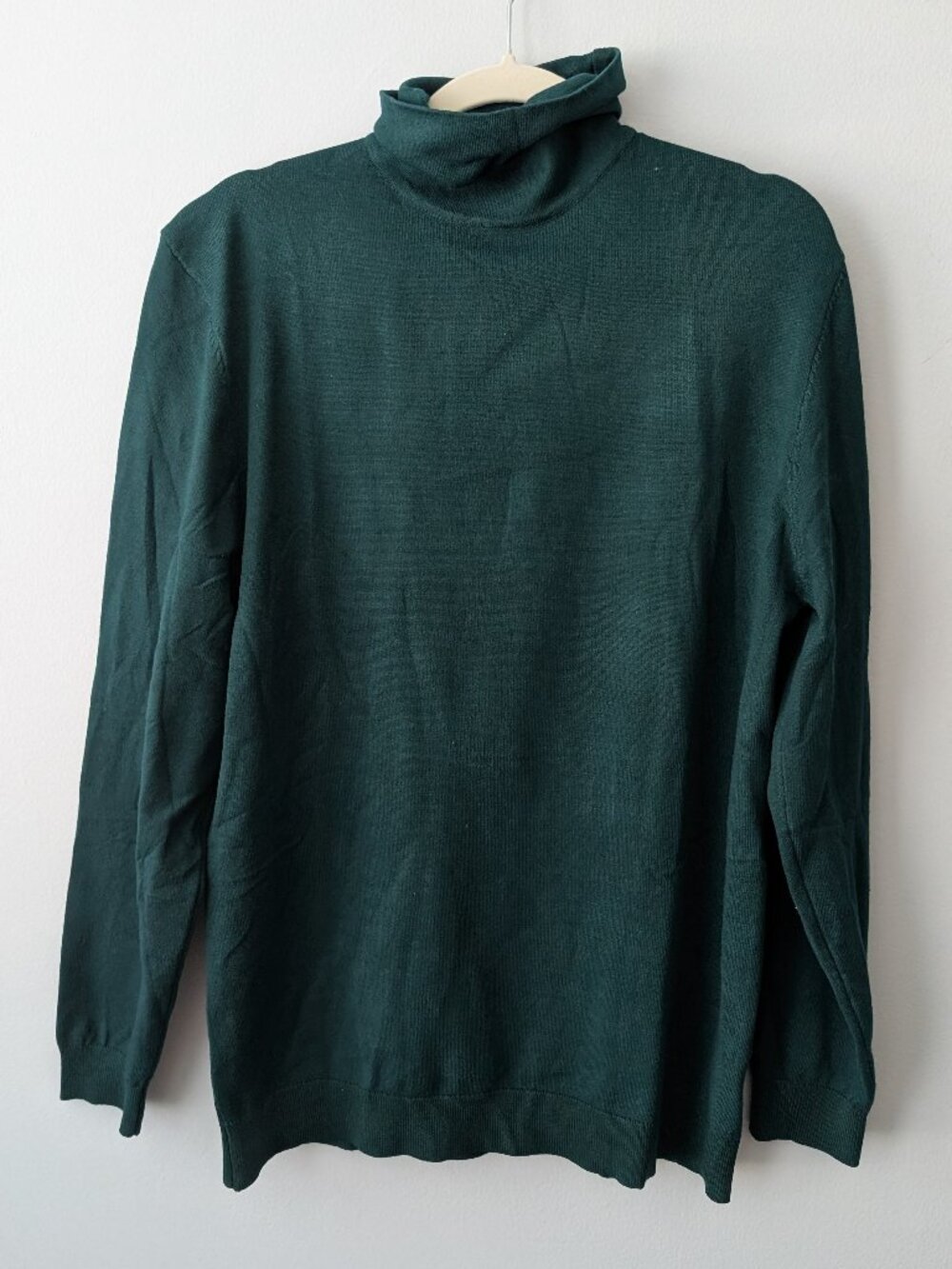 COOFANDY Men’s Green Turtleneck Sweater Size Large